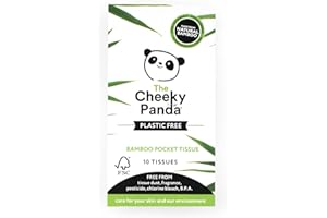 The Cheeky Panda Lot de 10 mouchoirs de poche en bambou sans plastique