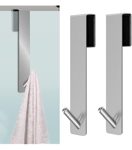 4 Crochets Pour Porte De Douche En Verre - Sans Perçage, Double Face, Pour épaisseur 5 à 10 Mm - 6