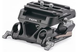 Tilta 15 mm LWS Arca Manfrotto Dual Baseplate Kit mit ARCA Manfrotto Dual Schnellwechselplatte für leichte Schulter-Rig - Schwarz TA-DBPK-B