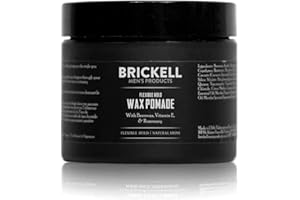 BRICKELL MEN'S PRODUCTS Brickell Men’s Products – Pomada para el Pelo Fijación Flexible para Hombres – Natural y Orgánica – 59 ml