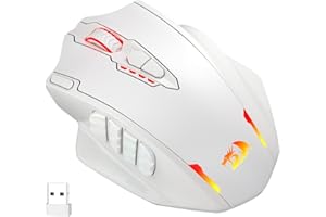 Redragon M913 Impact Elite bezprzewodowa mysz do gier, przewodowa/bezprzewodowa mysz RGB 16000 DPI z 16 programowalnymi przyciskami, bateria 45 godzin i czujnik optyczny Pro, 12 przycisków bocznych