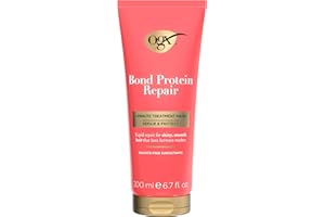 OGX Bond Protein Repair 1 Minute Treatment Mask, Repair & Protect, Rapid Repair for Shiny & Smooth Hair Between Washes, Sulfate Free, 200ml