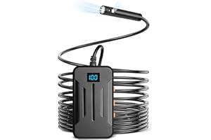 YOVOCA Telecamera Endoscopica WiFi, Endoscopio Industriale Doppia Lente 1080P, 5m Telecamera di Ispezione IP67 Impermeabile con
