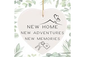 TheGiffter New Home Ceramic Card, House Warming Hanging Gifts, Housewarming Gift Ideas for Decor, Moving in New House Presents for Friends Neighbourhood Couple Family
