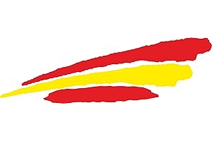 INDIGOS UG - Pegatina - para Coche - JDM - Die Cut - Coche - Bandera España - España - 3 Rayas - 200x51 mm - para Ventana Trasera Barco Coche Tuning camión