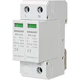 Wengart 2P (20-40kA) Transient Surge Protector, AC 275V SPD Surge Discharger, Plug-in and Replaceable Protection Module, DIN