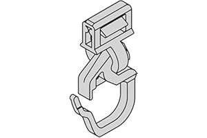 Gardinenzubehör von ars vivendi Hinno HC 71 Clic-Gleiter mit Faltenhaken für Aluminium-Vorhangschienen mit 4 mm Spurweite