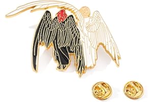 AOTEMAN Cartoon Anime Good Omens Ineffable Husband Angel & Demon Hard Enamel Pin Aziraphale and Crowley Lapel Badge Fashion Jewelry