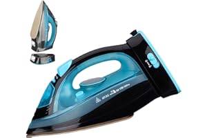 SKUKKY Dampfbügeleisen Kabelloses, 2400W Bügeleisen Powersteam Ultra Keramik-Bügelsohle, Selbstreinigungs- & Sprühwasserfunktion, Tropfstopp, Dampfbügeleisen Automatische Abschaltung