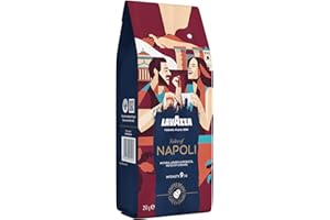 ‎LAVAZZA Lavazza, Tales of Napoli, Kaffeebohnen, Ideal für Espresso-Kaffeemaschinen, mit Aroma Noten von Kakao und Karamell, Arabica und Robusta, Intensität 9/10, Dunkel Röstgrad, 250 g