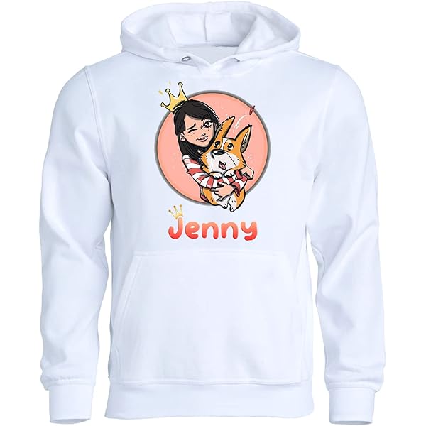 Felpa Con Cappuccio Roby Polar Bear Unisex Adulti, Made In Italy