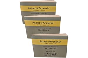 BOEMY Papier d'Armenii, tradycyjny aromatyczny papier armeński do oczyszczania środowiska, zestaw 3 szt. zeszytów, od 1885 roku