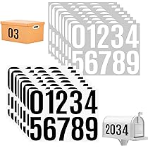 Pegatinas De Números Grandes 10cm - 6 Hojas, 60 Unidades, Vinilo Impermeable | Para Casa, Buzón, Ventana, Tienda