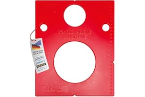 NIVILLI SCHABLONY - Plantilla de perforación y señalización para conexiones de inodoro/inodoro, precisa y universal, ahorra tiempo y es resistente, ideal para aficionados al bricolaje y profesionales