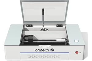 OMTech Polar Laser Engraver Cutter, Lightburn Compatible Desktop 50W CO2 Laser Engraving Cutting Machine with 2 Rotary Axes 300x510mm Workbed 5MP Camera Water Chiller Fume Extractor for Wood Acrylic