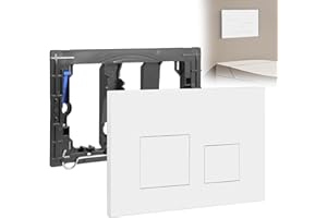 HOYIYOBI Placca di Comando Dual, Ricambio Compatibile con Geberit Sigma 20, Sigma 30, UP300 & UP320, Silenziosa, Durevole, Risparmio Idrico (Bianco)