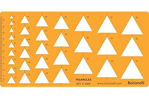 ‎BOCIANELLI Bocianelli Schablone Zeichenschablone Technisches Zeichnen - Dreieck Dreiecke geometrische Figur Symbole
