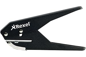 Rexel 4363 201-20041 - Perforadora de 1 agujero de 6 mm (capacidad para 20 hojas de 80 gsm), color negro