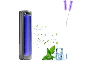 YAGEROD Sherum Cooling Ace Klimagerät, Portable Air Conditioner with 3 Speeds, Rechargeable Quiet Desktop Tower Fan, Compact, Long-Lasting Battery, Efficient Cooling (Grau, Plug-in Typ)