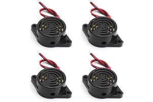 HENGBIRD 4 st Elektronisk Buzzer Piezo Aktiv 3V 12V 24V DC Buzzer Larmton 95dB Högt Ljud Permanent Signalgenerator Kontinuerl