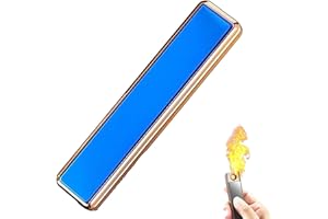 YODAOLI Windproof USB Arc Lighter, Slim Profile Coil Lighter, USB Arc Lighter Rechargeable, Dual Arc Lighter Plasma Flameless, USB Rechargeable Lighter, Windproof Flameless Lighter (Blue)