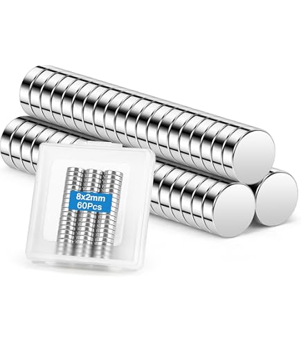 100 Aimants Néodyme 7x2mm – Extra Puissants, Ronds, Pour Tableau Magnétique, Frigo, Bricolage