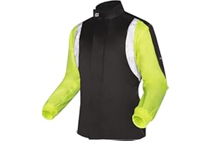 OZONE MOTO Ozone RAINCOVER JACKET MARIN BLACK/FLUO YELLOW M