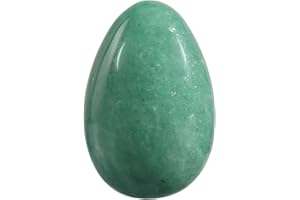 Nupuyai 3cm Aventurine Verte Naturelle Décoration d'oeufs en cristal de pierre d'inquiétude, pierre de guérison de paume de poche polie pour la méditation Chakra Reiki de soulagement du stress