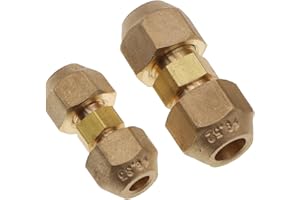 METER STAR Prolunga per tubi in rame per aria condizionata, dado svasato da 1/4" e 3/8", doppio connettore, testa di collegamento intermedia, saldatura libera, adatto per tubi di diametro da 1/4" e 3/8"