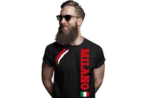 GENERICO T-Shirt Milano rossonera 1899 Tifosi Ultras Calcio Supporter Campionato Made in Italy