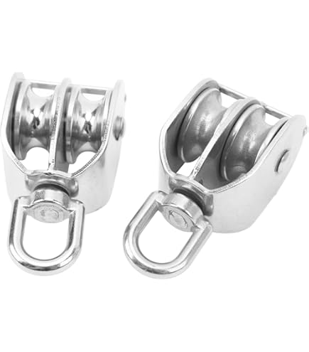 M32 Double Pulley Block Stainless Steel Wire Rope Crane Dual - Denmark