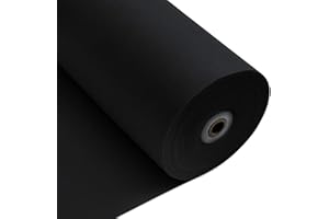 Longing Home Tischdeckenrolle, Einweg Vlies Stoffähnlich Tischdecke Rolle, Meterware Tischtuchrolle, Geeignet Für Geburtstag, Party, Deko (Schwarz, 1.18 × 25M)