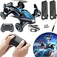 Flying Car Dual Mode Control Flying Car, 2024 New With 2 Batteries (endurance 16 Minutes) 2.4ghz Flying Car Air-ground Dual Mode Remote Control Flying Car,360°rolling, Led Lights blue