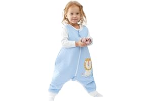 Duomiaomiao Baby Sleeping Bag 1.0 Tog, Sleeping Bag with Legs for All Seasons, Toddler Baby Wearable Blanket, Unisex for Boys and Girls 24-36 Months