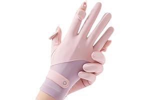 Valicaer Rękawice z filtrem przeciwsłonecznym damskie, ochrona przed promieniowaniem UV, rękawiczki do jazdy lodowego jedwabiu z filtrem przeciwsłonecznym, lekkie rękawiczki do nadgarstka, na