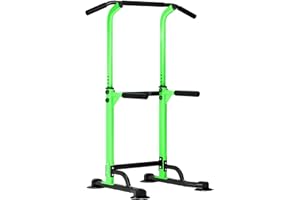 SogesPower Torre de Potencia, Power Tower, con Barra de Dominadas para Gimnasio en Casa, con Altura Ajustable, Equipo de Entrenamiento de Fuerza