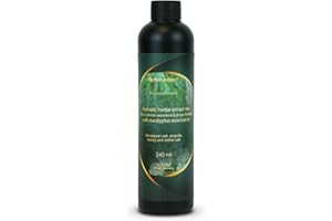 Sedum Natural Herbal Extract for Sauna - Sauna Infusion with Aromatic Basil, Wormwood, Ginger, Achillea Extracts with Eucalyptus Essential Oil, Honey, Propolis and Iodine Salt - 240ml