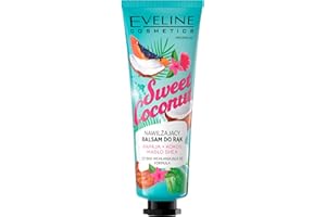 Eveline Cosmetics Balsamo Mani Idratante al Cocco Dolce - Burro di Karité e Estratto di Papaya Nutriente, Olio di Cocco Idratante - 50ml