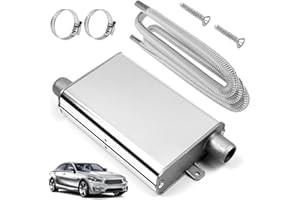 DAJASD Abgasschlauch Schalldämpfer, Auspuff Schalldämpfer mit 200CM Abgasschlauch, 24mm Abgasschlauch für Stromerzeuger, AbgasschalldäMpfer mit Clips Schrauben, Schalldämpfer für Auto Auspuffanlage