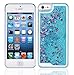 Price comparison product image SKS Distribution® Transparent Plastic 3D Glitter Quicksand and Star Liquid Case for Apple Iphone 5 5S SE (Blue)