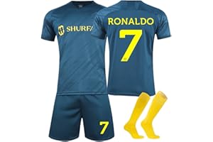 Generisch Fußball Trikot für Kinder No.7 Trikot, Hause/Auswärts Trikots Shorts Socken Set, Fussball Jersey Trikot Kinder/Erwachsene, Nr.7 Trikot Trainingsanzug für Junge Herren