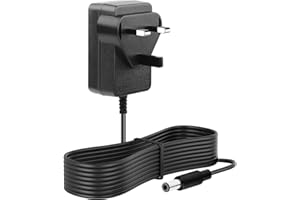 Yuio 21V 1A Lithium Battery Charger for Saker Mini Chainsaw Charger, Power Supply Adapter with Indicator Light, Replacement Charger Adapter Charging Cable Compatible with 18V–21V Lithium Batteries