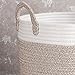 LA JOLIE MUSE Storage Basket Large H38 x D32cm Cotton Rope Woven Baskets Terracotta for Toy Laundry Towel Gift