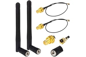YILIANDUO WIFI Antenna 2dBi 2.4GHz WiFi RP-SMA Maschio Antenna+17CM U.FL/IPEX a Cavo RP SMA Femmina Pigtail Cavo per Mini PCIe Card Router wireless Ripetitore PC Desktop FPV UAV Drone P-S4 Build（2 pezzi）