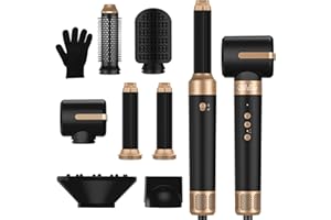 ‎UKLISS UKLISS Airstyler Pro 7 in 1,1400w Ionen Föhn mit Diffusor, 110000 U/Min Professioneller Hairstyler Warmluftbürste, Air Lockenstab,Haarstyler Haartrockner, zum Trocknen, Locken, Glätten der Haare