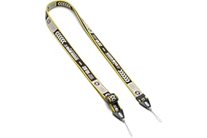 Ringke Design Shoulder Strap, Sangle Courroie de Cou One-Touch Buckle Nylon Polyester 2 Trou de Sangle Nécessaire Multi-Usage Cordon - Ticket Band Black