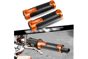 QJY-Motor Part-Store 22mm 7/8''Universal Manillares Empuñadura Antideslizante para K T M Duke 125 200 390 RC125 RC390 690 Duke SMC 790 890 990 1190 1290 (Naranja)