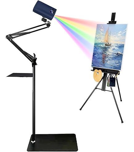 Projecteur De Dessin Et Traçage Artistique Portable | Avec Wi-Fi, USB, Télécommande Et Support | Projection HD Réglable