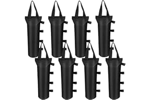 WWMILY 8 Pack Canopy Sand Bags Sand Weights Bags Black 264 LBS Large Heavy Duty Canopy Weight Sand Bags Windproof Sandbag for Instant Outdoor Sun Shelter Canopy Legs (8 Pack)