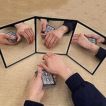 Specchio A 3 Vie Per Magia - Per Trucchi E Illusioni | Accessorio Mago Da Palco - Foto 11